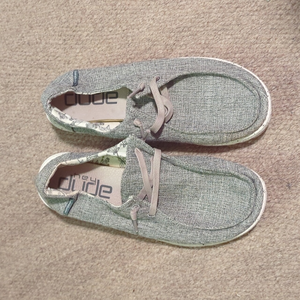 Women's Hey Dude Wendy L Linen Iron Size 9 - Picture 4 of 6